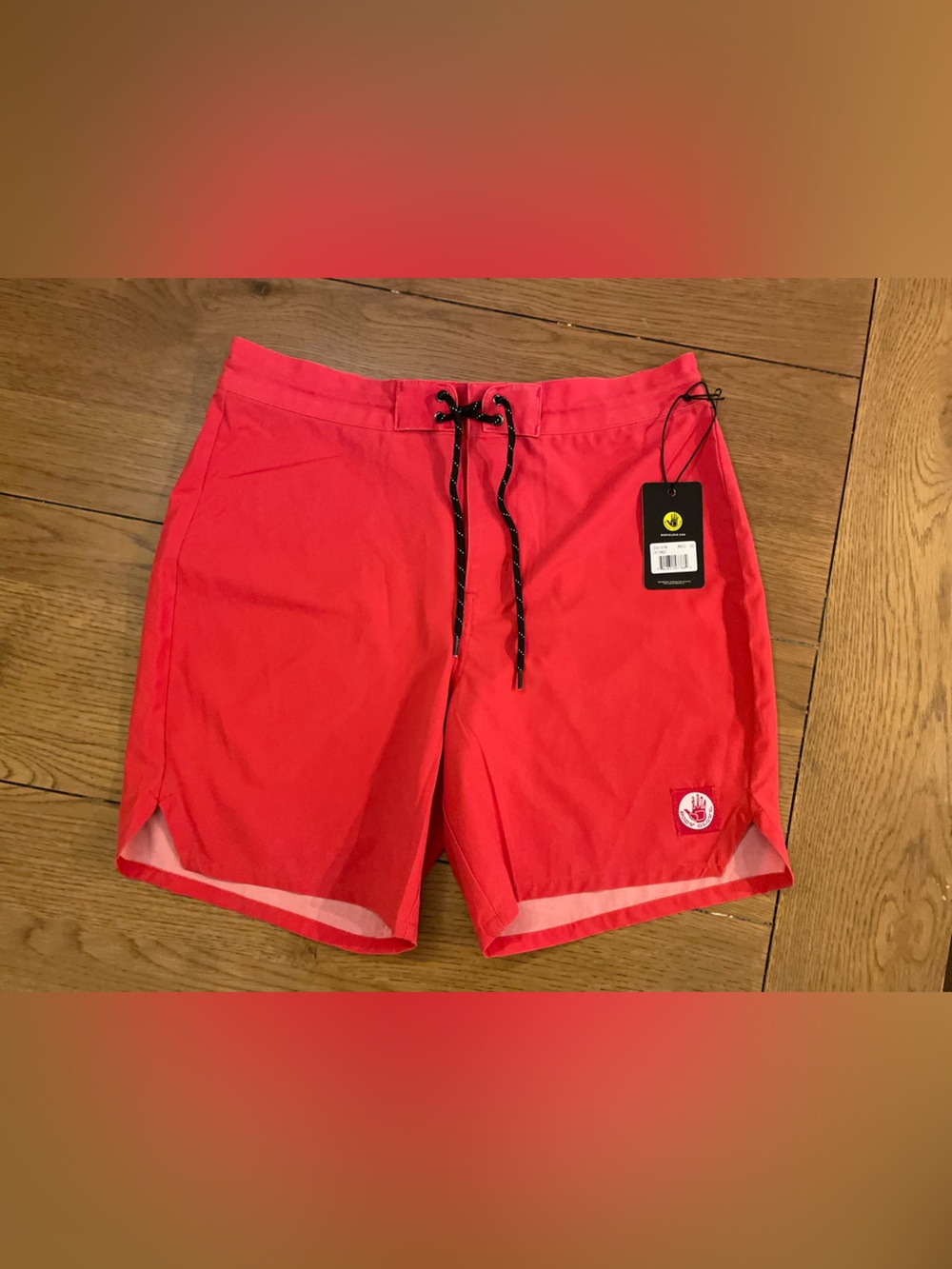 Body Glove Men’s Bright Red Athletic Swim Shorts with Drawstring 30 #166